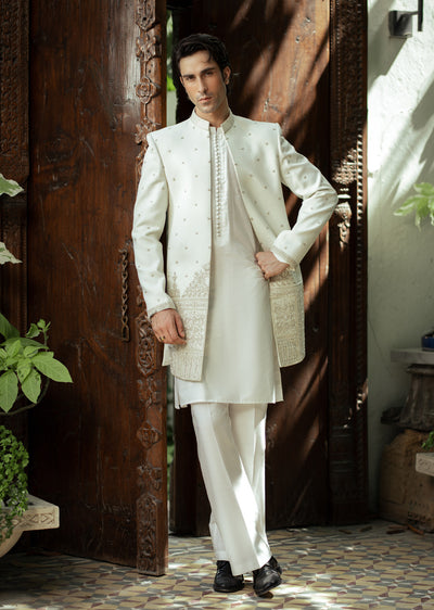 GS-5150 Readymade Front Open Sherwani with Inner Suit 2025 - Memsaab Online