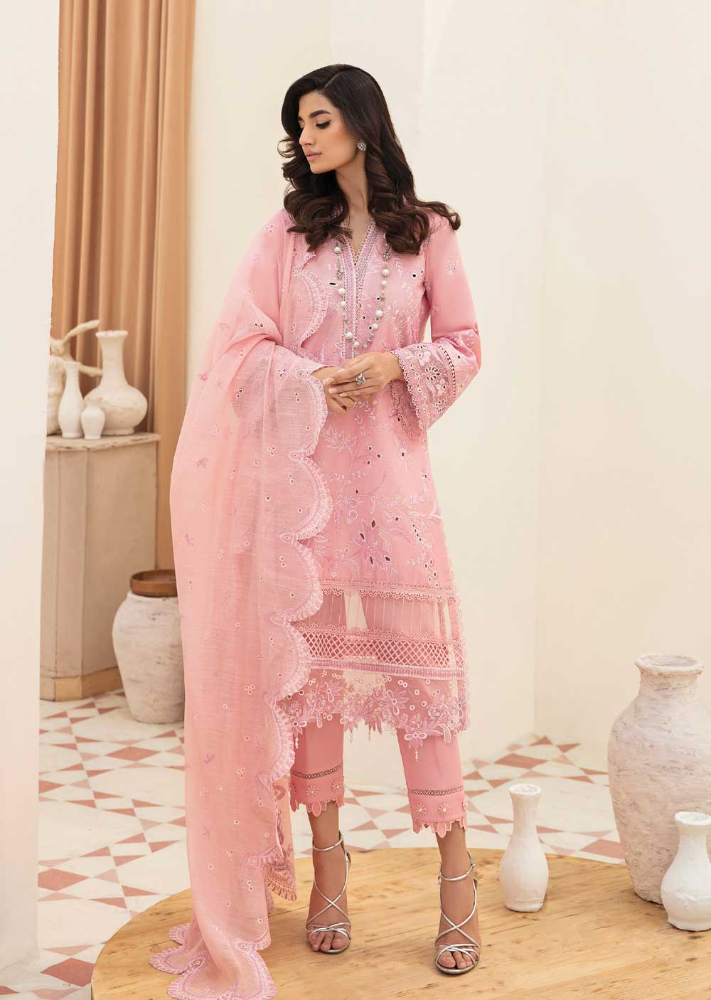 ACL-02 - Peony - Unstitched - Chickenkari Lawn Collection by Afrozeh 2023 - Memsaab Online