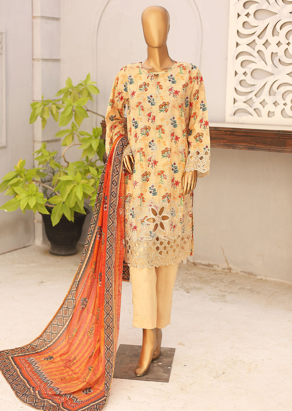 BDST-02- Readymade - Bin Saeed Lawn Kari Embroidered Collection 2024 - Memsaab Online