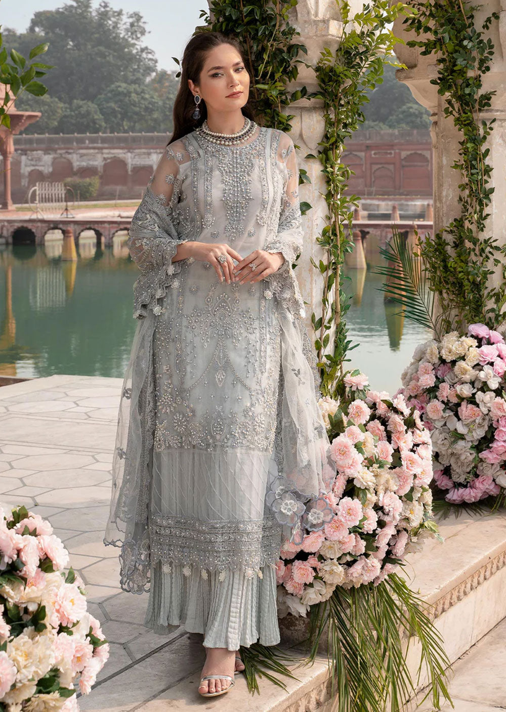 Abshar - Meeral Readymade Organza Suit - Memsaab Online