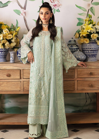 GLEC-02 - Jade - Unstitched - Gulaal Embroidered Chiffon Collection 2024 - Memsaab Online