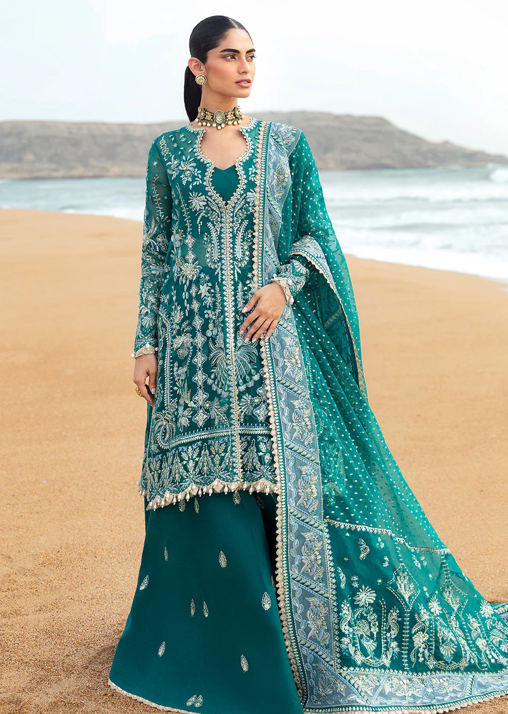 AVCR-02 - Firdaus - Unstitched - Dastangoi Collection by Afrozeh 2024 - Memsaab Online