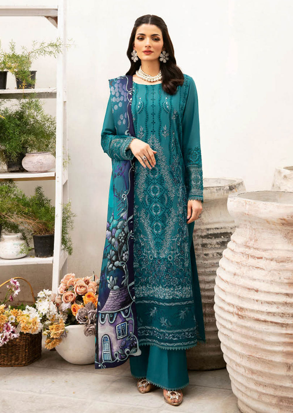 Z-902 - Unstitched - Ramsha Andaaz Luxury Lawn Vol 9 2024 - Memsaab Online