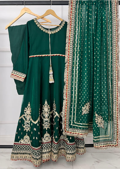 SRB1222 - Noor Bano - Green- Sehrish.B Designer - Memsaab Online