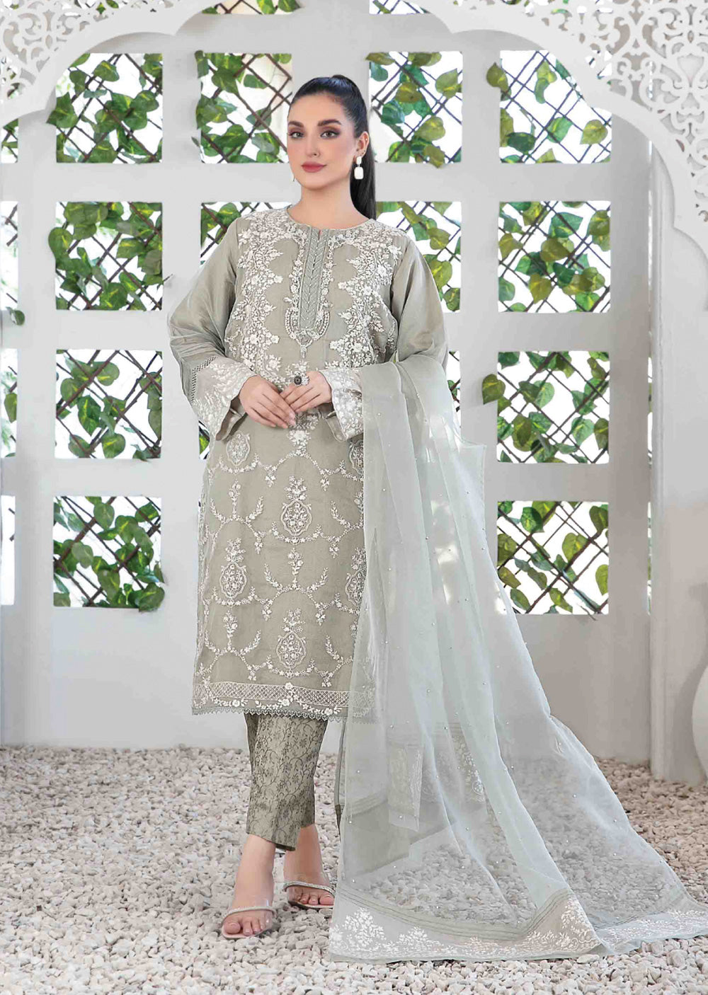 D-3402 - Readymade - Manha by Tawakkal Fancy Duppatta Suit 2024 - Memsaab Online