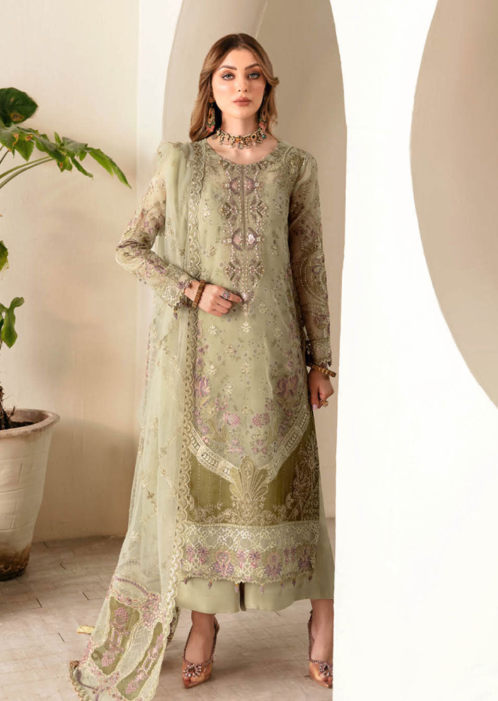 D-102 - Unstitched - Ramsha Festive Collection Vol 01 2024 - Memsaab Online