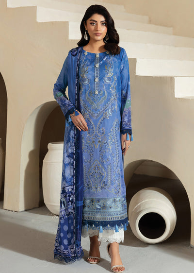 RMSHO-02 - Unstitched - Ramsha Mashaal Luxury Lawn Vol 13 - Memsaab Online