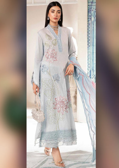 MTYC-07 - Blue - Unstitched - Maria B Inspired Dhanak Suit 2025 - Memsaab Online