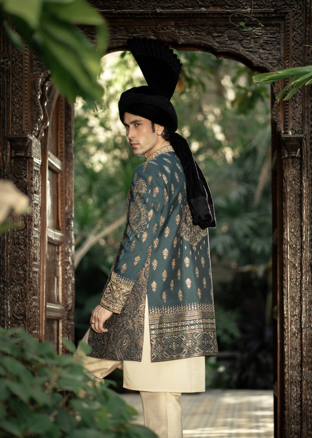 GS-5156 Readymade Front Open Sherwani with Inner Suit 2025 - Memsaab Online