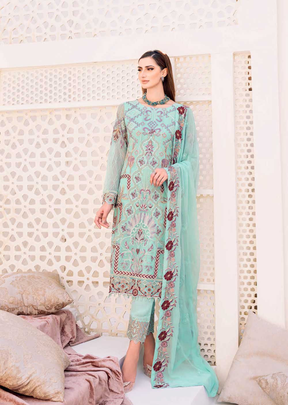 F-2302 - Unstitched - Ramsha Chiffon Collection 2023 - Memsaab Online