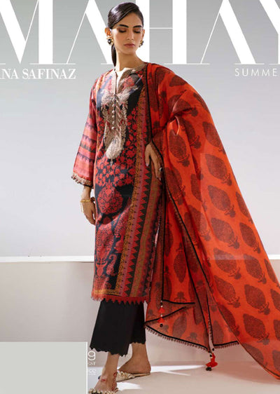 MZN-02-A - Unstitched - Mahay Summer Collection by Sana Safinaz 2023 - Memsaab Online