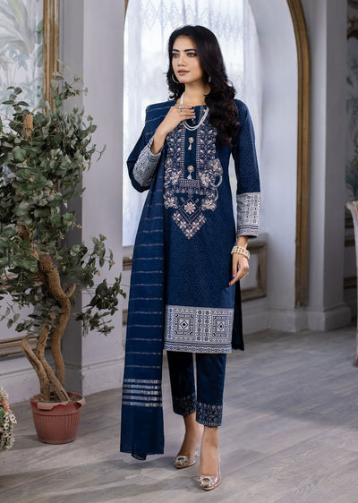 MDM-70 - Readymade - Embroidered Cotton Suit - Memsaab Online