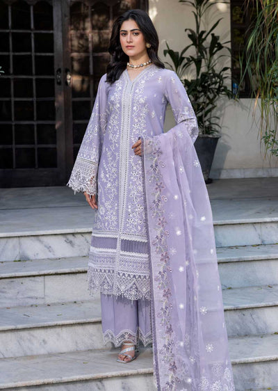 FSH-02 - Lilac Florine - Unstitched - Bahaar Embroidered Lawn Suit 2024 - Memsaab Online