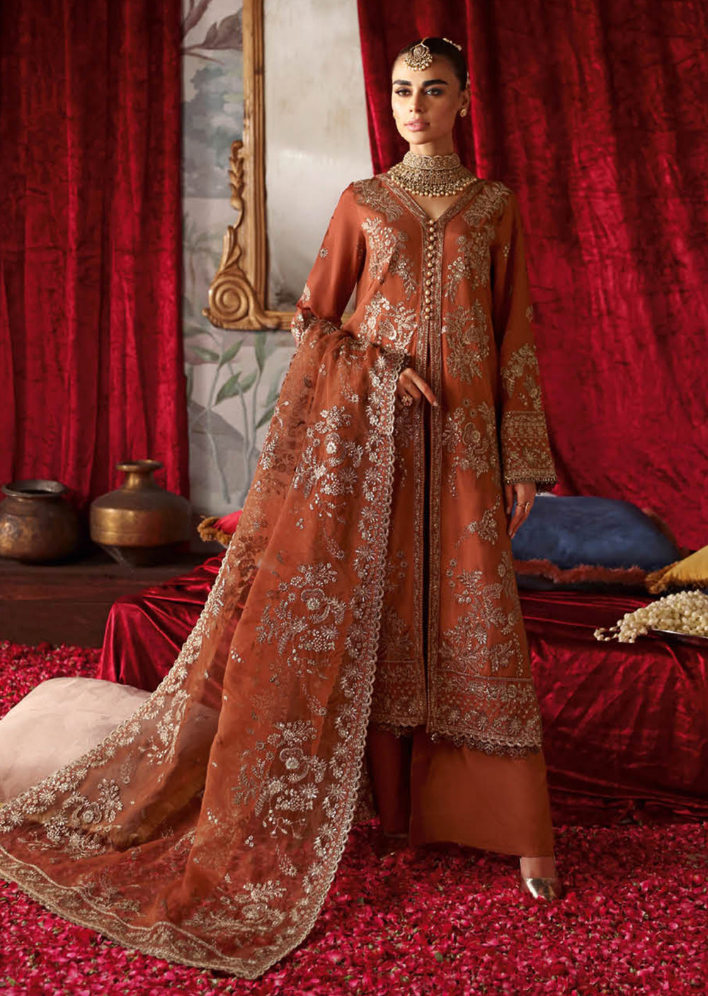 S-02-R - Zarish - Readymade - Shagna Premium Raw Silk 2024 - Memsaab Online