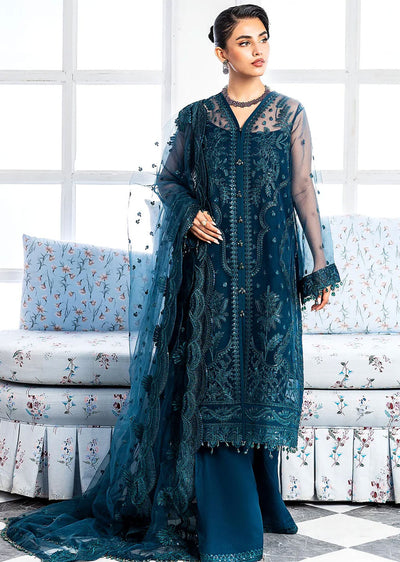 Nilofer - Meeral Readymade Organza Suit - Memsaab Online