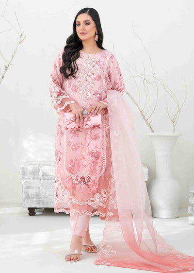 YSN-4029 - Unstitched - Yasna Embroidered Fancy Organza Suit 2025 - Memsaab Online