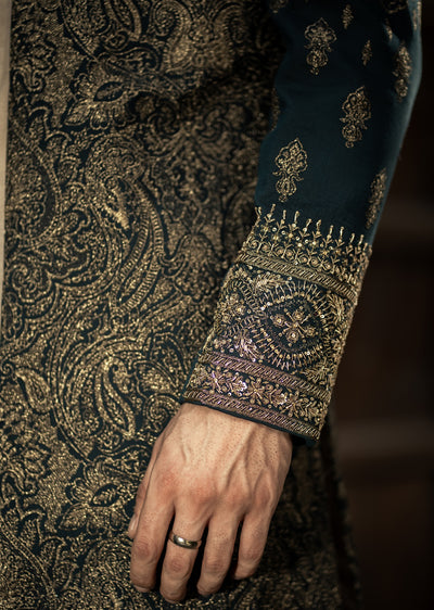 GS-5156 Readymade Front Open Sherwani with Inner Suit 2025 - Memsaab Online