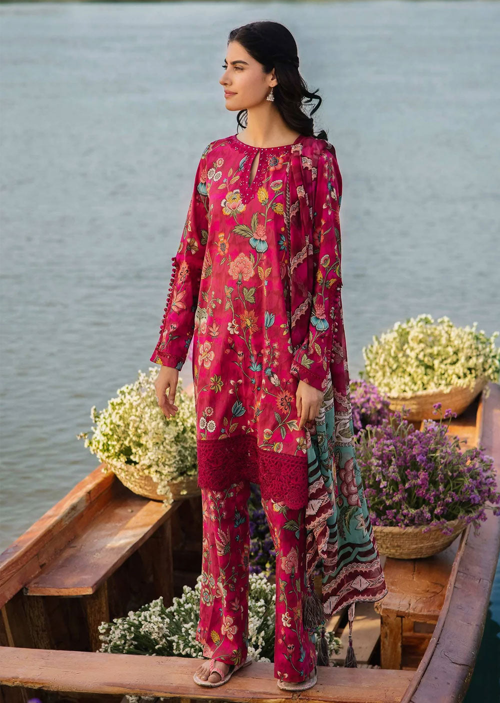 MBCS-402-B - Readymade - Maria B M.Basics Lawn Collection 2024 - Memsaab Online