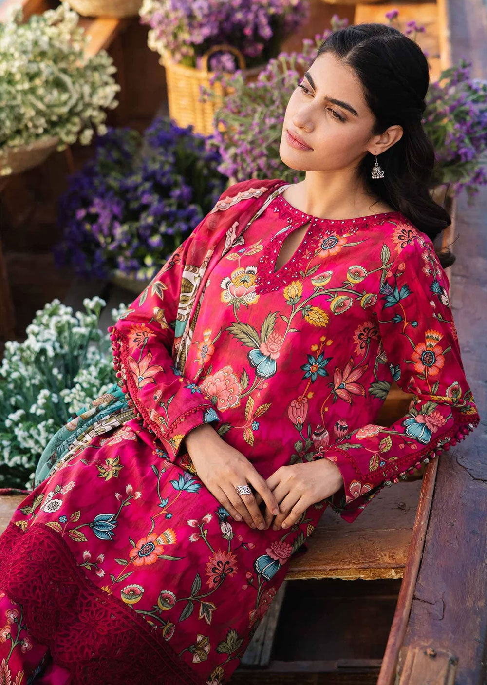 MBCS-402-B - Readymade - Maria B M.Basics Lawn Collection 2024 - Memsaab Online