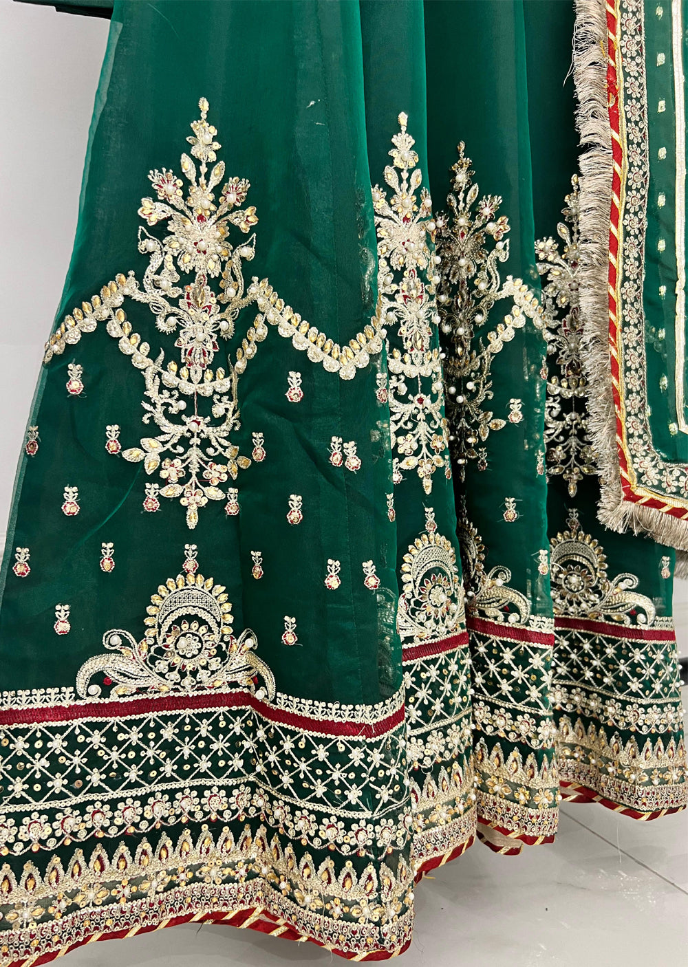 SRB1222 - Noor Bano - Green- Sehrish.B Designer - Memsaab Online