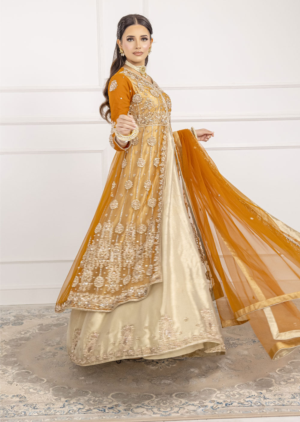 SRB1202 - Saima - Rust Sehrish.B Designer - Memsaab Online