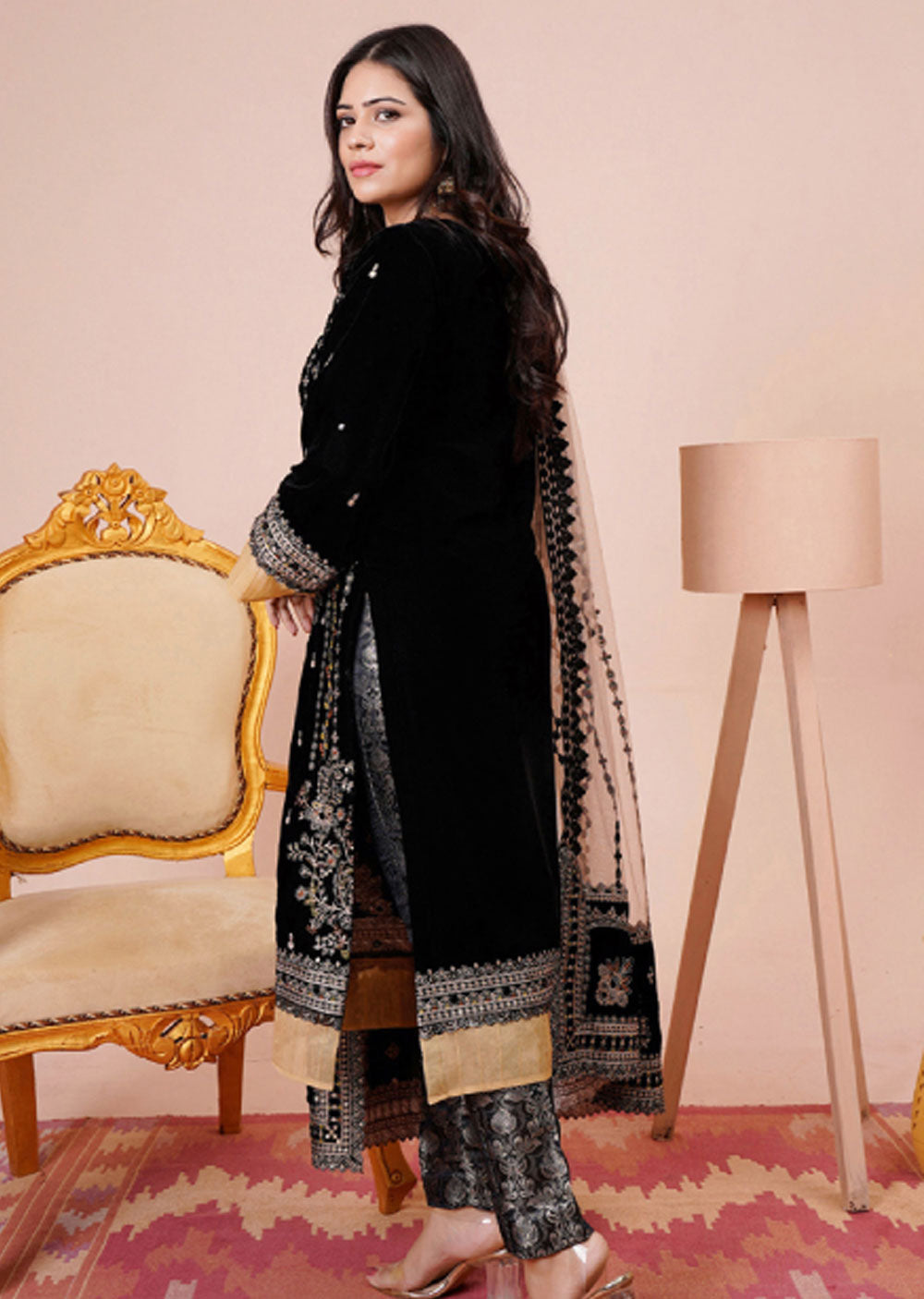 HN-02 - Unstitched - Hina Embroidered Collection 2023 - Memsaab Online