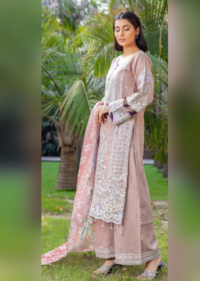 RYJ-02 - Readymade - Rangz Organza Embroidered Suit 2025 - Memsaab Online