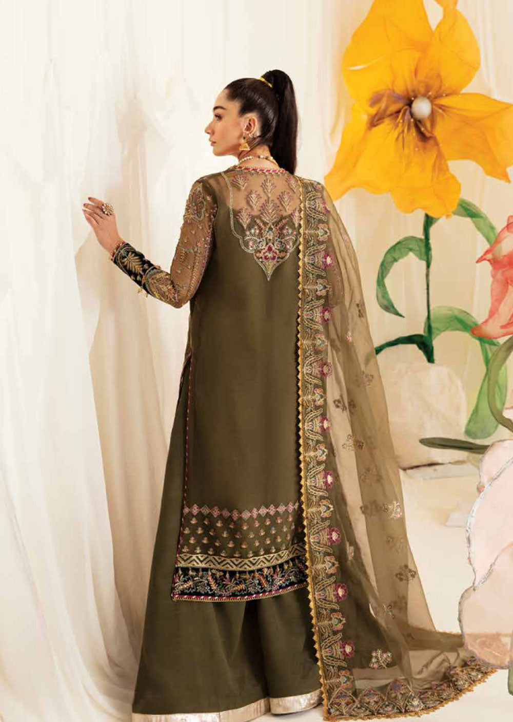 AZ-V4-02 - Unstitched - Fleur de lis Collection by Afrozeh 2023 - Memsaab Online