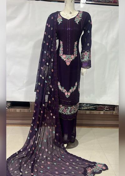 SHAZ9007 Chiffon Embroidered Mummy n Me Suits - Memsaab Online