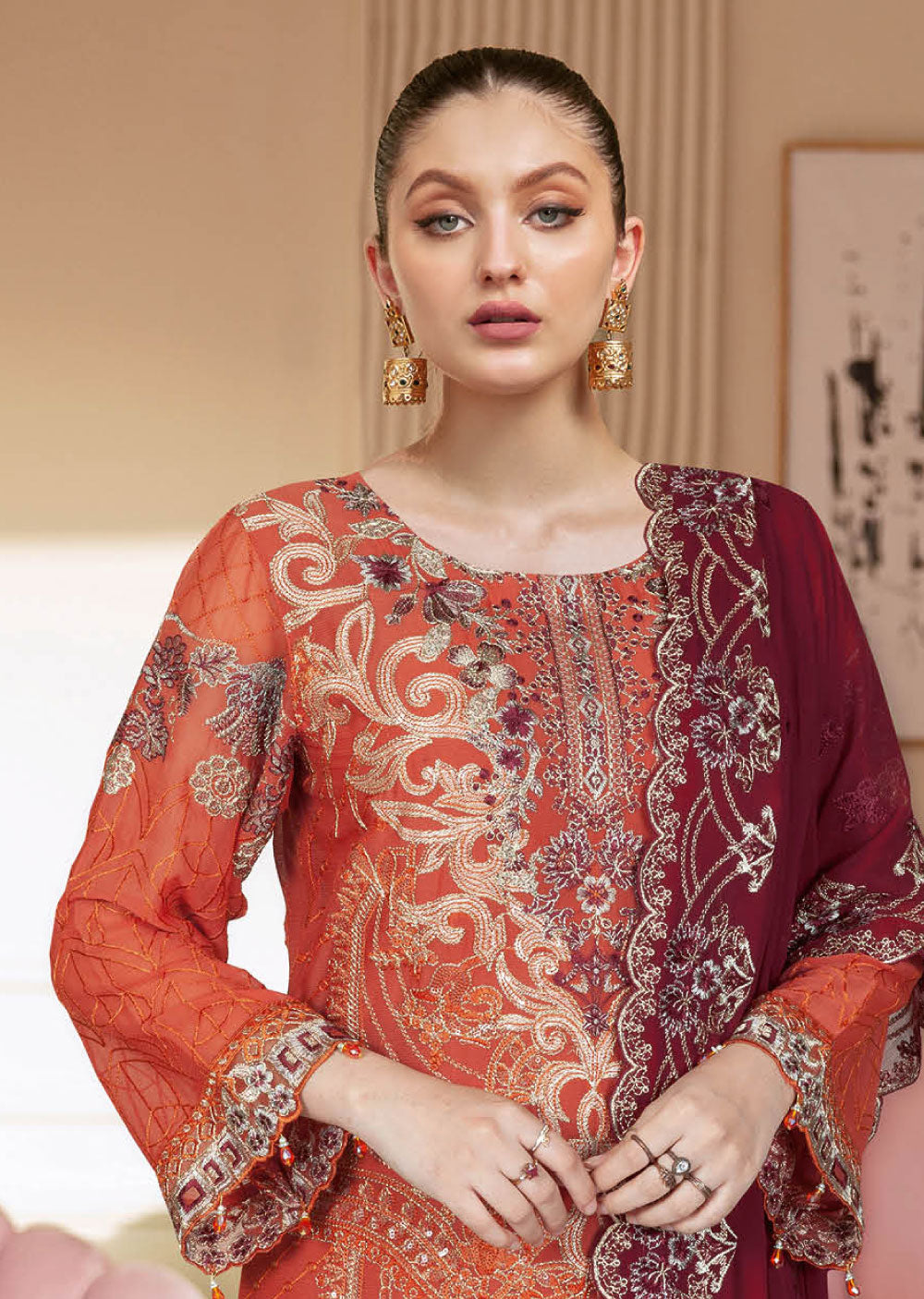 N-202-R - Readymade - Nayab Weightless Chiffon Collection Vol 2 - Memsaab Online