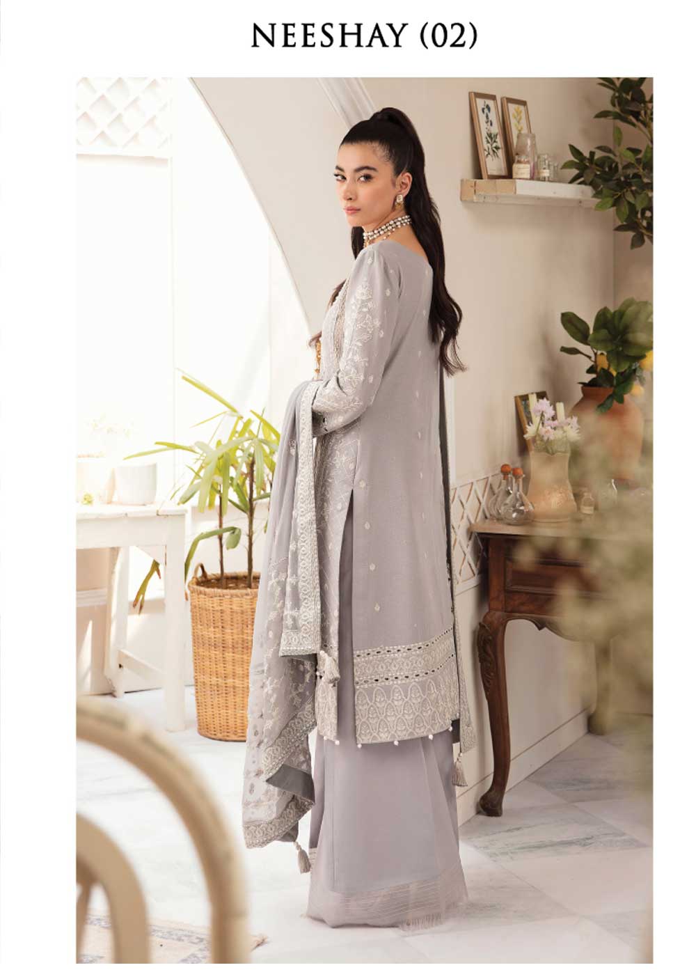 GLS-02R - Neeshay - Readymade - Gulaal Luxury Lawn Vol 2 2023 - Memsaab Online