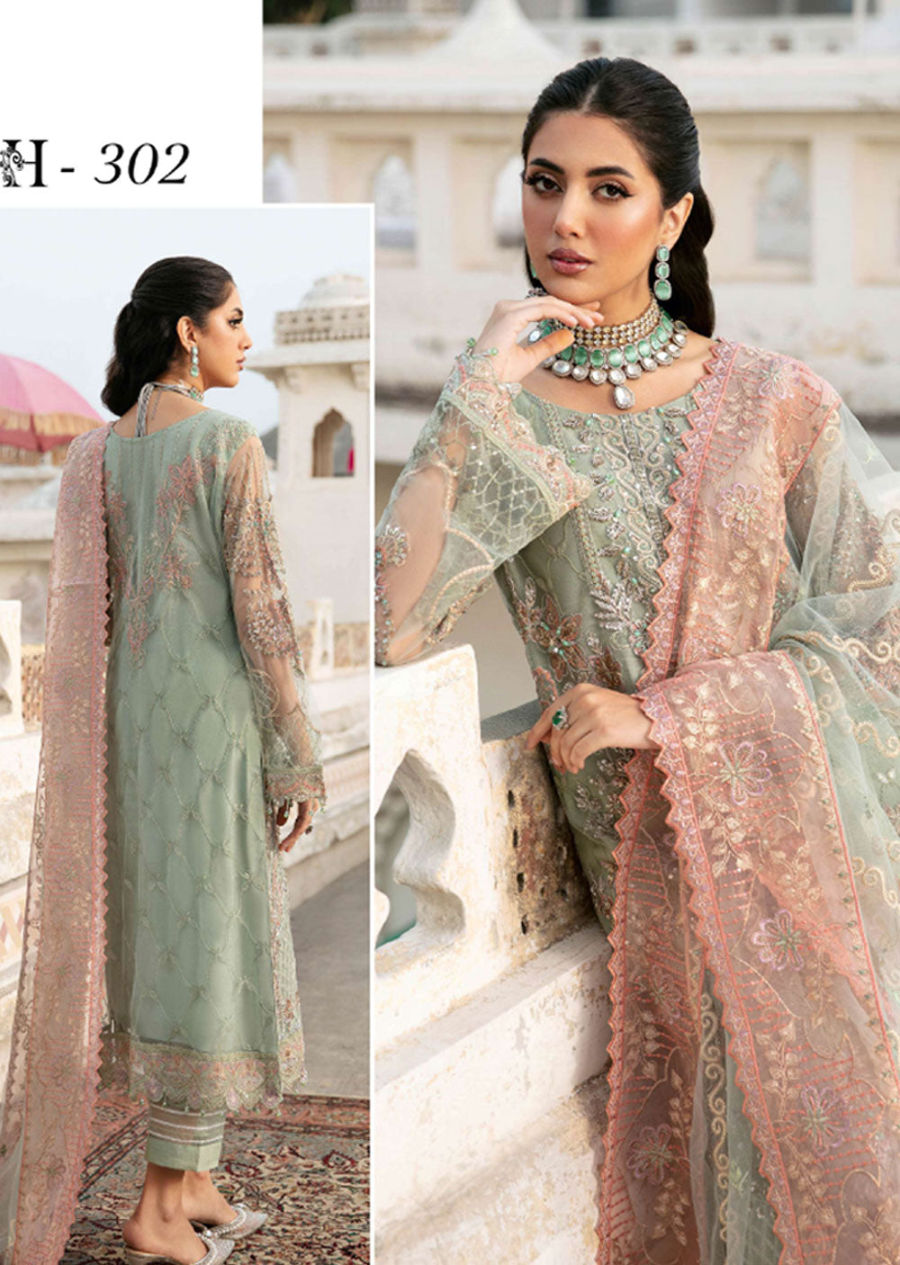 R-302 - Unstitched - Wedding Collection Vol 3 by Ramsha 2024 - Memsaab Online