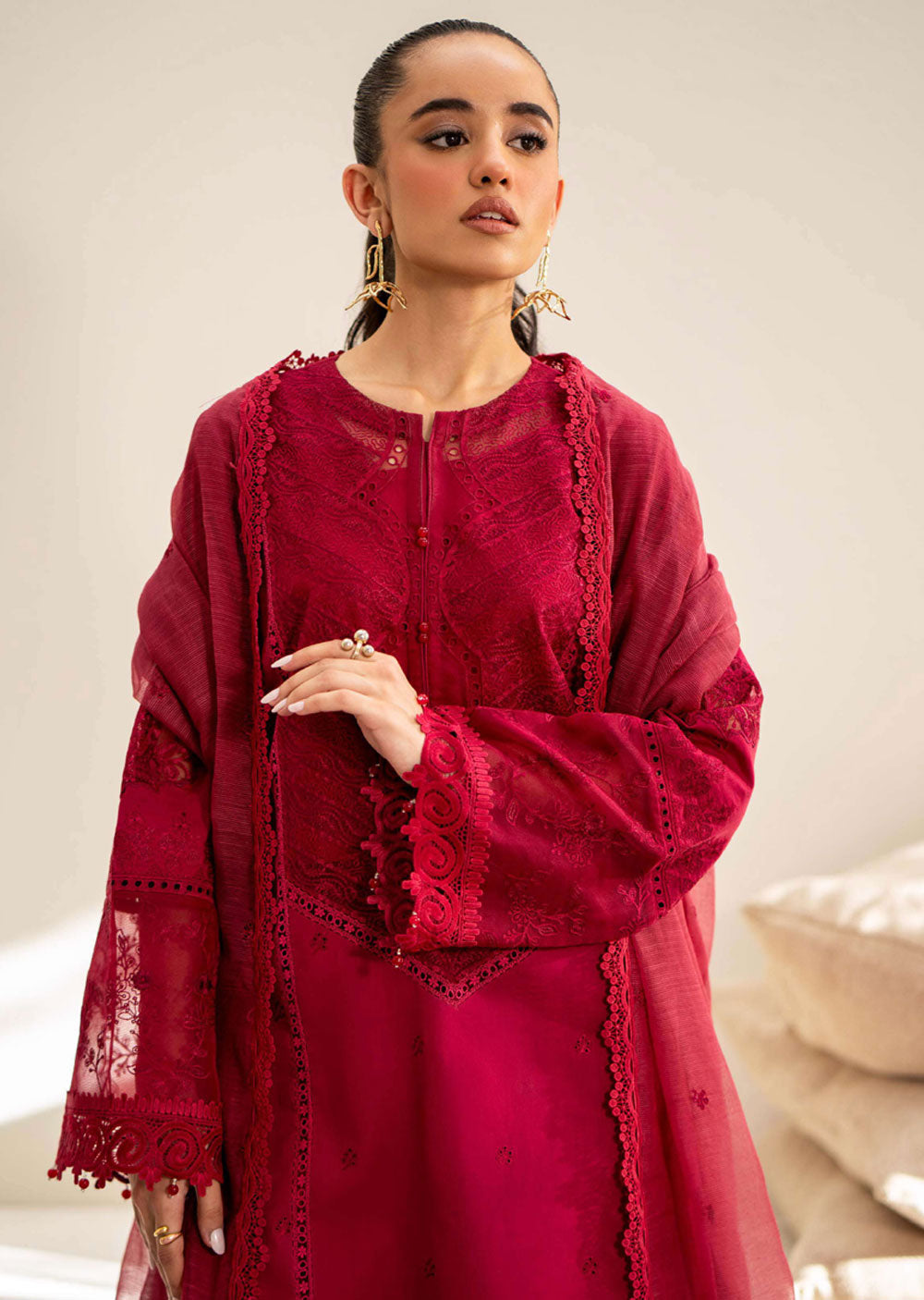 SDKH-02 - Blush - Readymade- Luxe Lawn Eid Collection 2024 - Memsaab Online