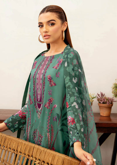 L-1202-R - Readymade - Ramsha Mashaal Luxury Lawn Vol 12 2024 - Memsaab Online