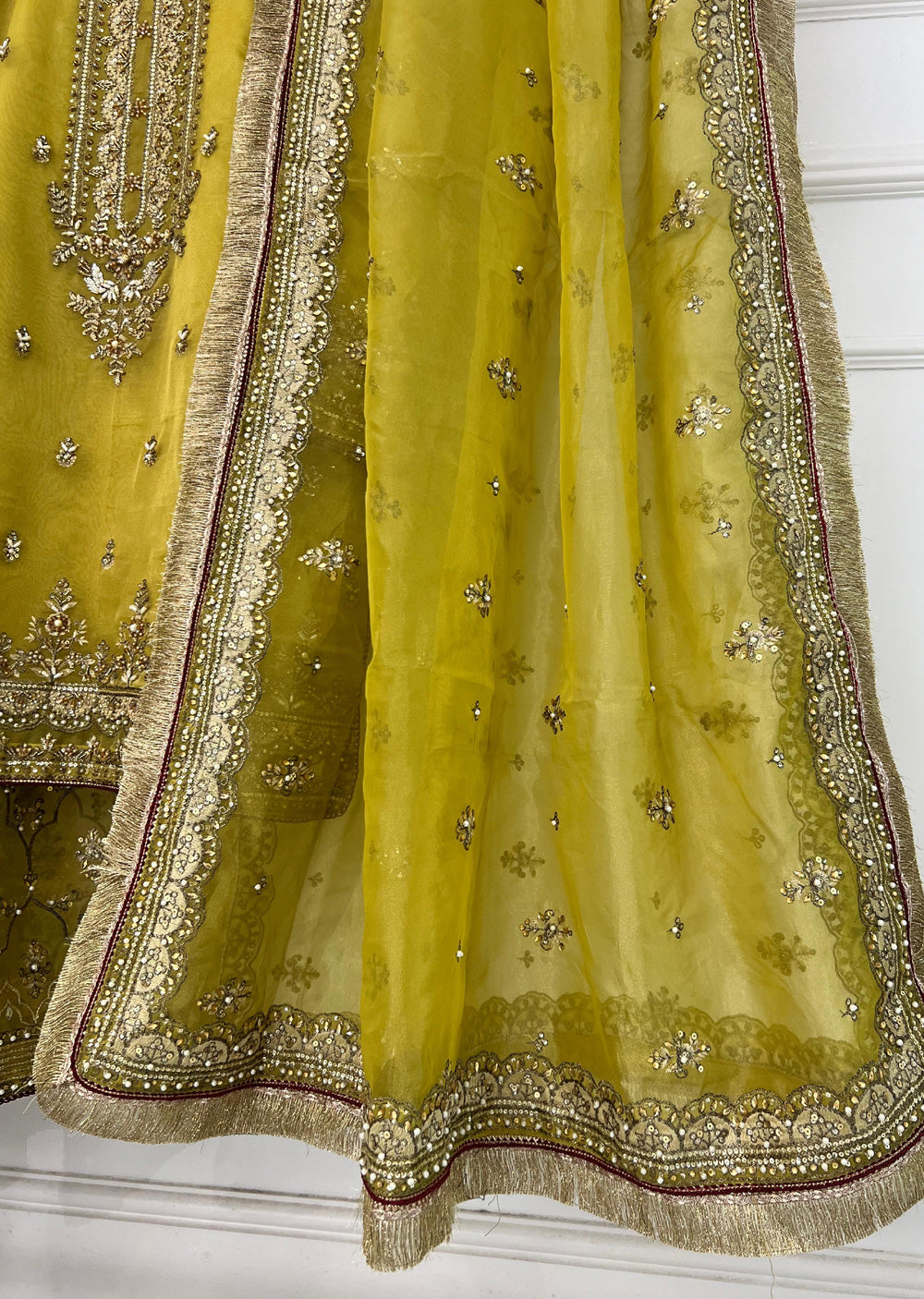 SRB1302 - Natasha - Mehndi Green - Sehrish.B Designer - Memsaab Online