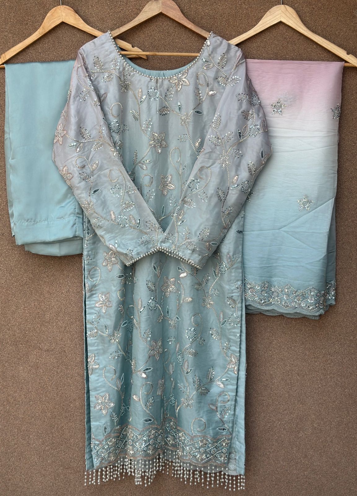 ASBC04 Silk Cutdana Outfit - Memsaab Online