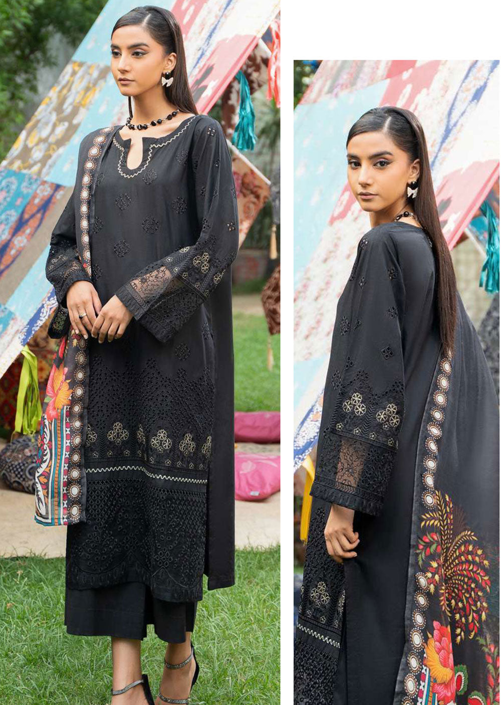 ECK-05 - Twilight Magic - Readymade - Eleganza Chikankari Collection by Raniya.H - Memsaab Online