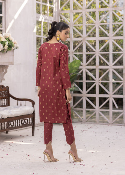 MDM-62 - Readymade - Embroidered Cotton Suit - Memsaab Online
