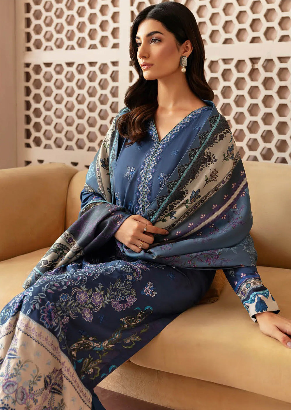 J-302 - Unstitched - Riwaj by Ramsha Volume 3 2024 - Memsaab Online