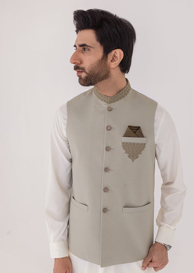 W-2102 - Light Green - Mens Maysori Waist Coat 2024 - Memsaab Online