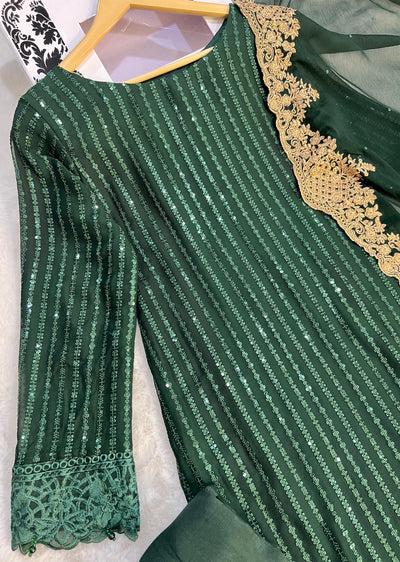 UMR901 Rixos - Green Memsaab Formal Chiffon Suit - Memsaab Online