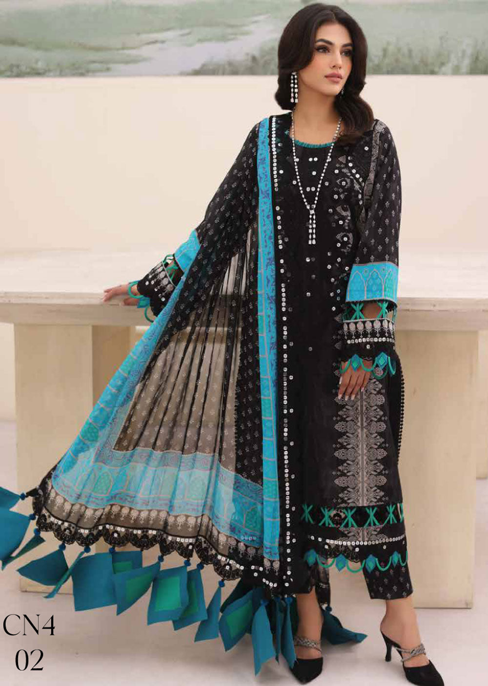 CN-02 - Unstitched - Charizma Naranji Summer Spring Volume 01 2024 - Memsaab Online