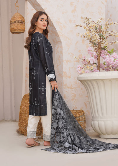 ANI103 Black readymade Printed Suit - Memsaab Online