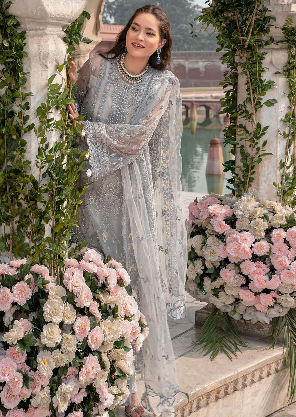 Abshar - Meeral Readymade Organza Suit - Memsaab Online