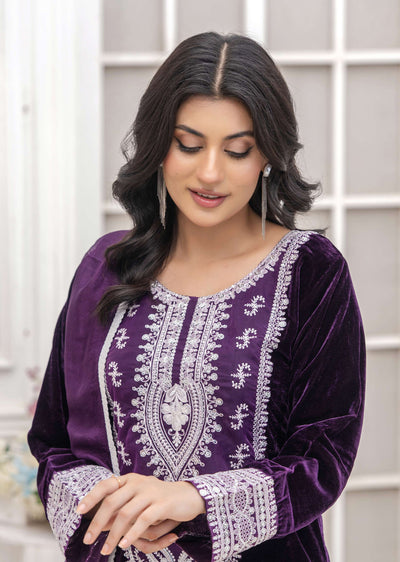 RGZ7110 Readymade - Luxury winter Velvet Suit 2025 - Memsaab Online