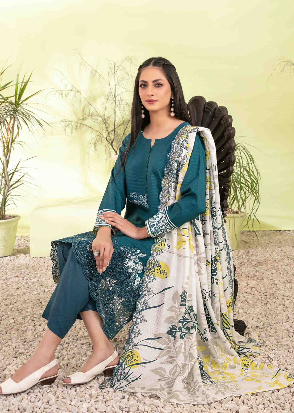 IFZN-5517 - Unstitched - Ifza Viscose Suit by Tawakkal 2025 - Memsaab Online