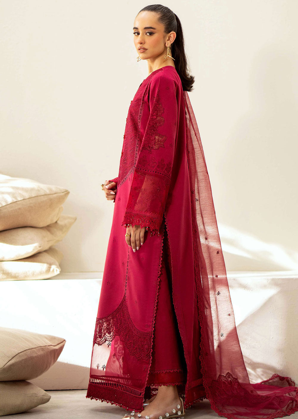 SDKH-02 - Blush - Readymade- Luxe Lawn Eid Collection 2024 - Memsaab Online