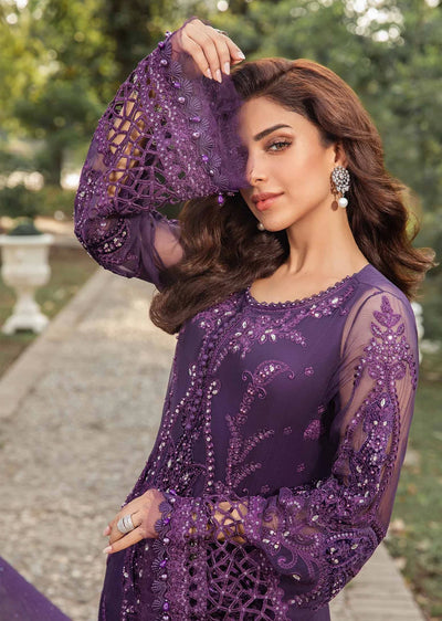 MPC-24-102 - Unstitched - Maria B Embroidered Chiffon 2024 - Memsaab Online