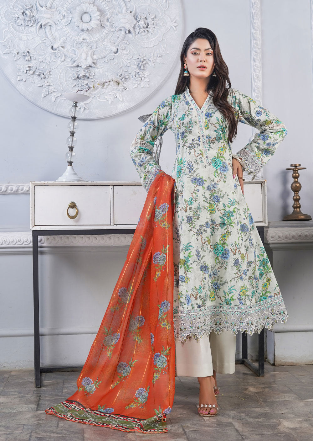 MNRD-02-R - Readymade - Munira Summer Lawn Collection 2024 - Memsaab Online