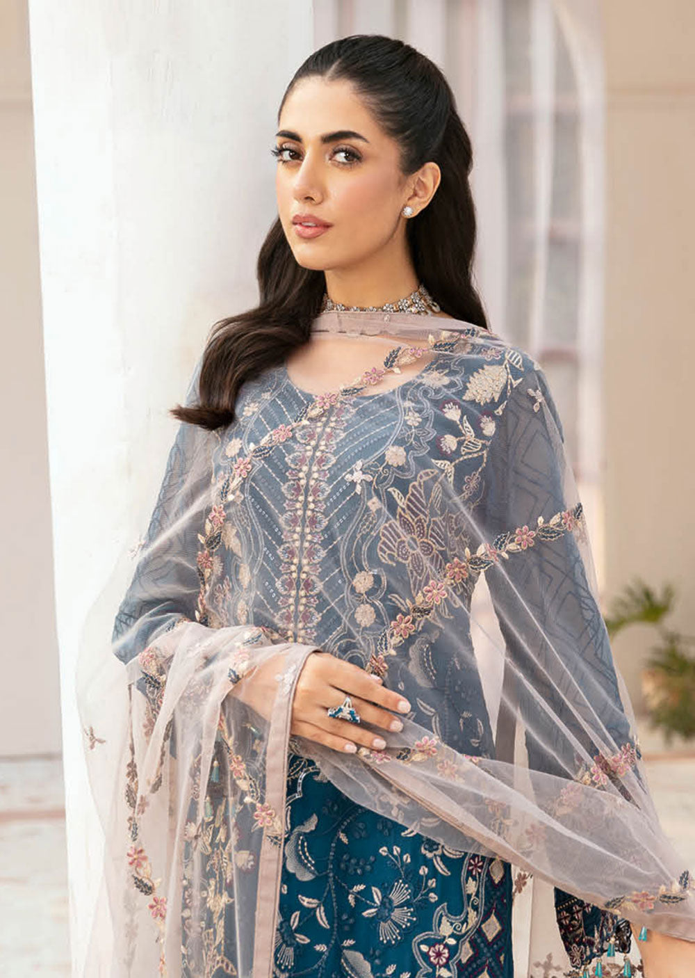 F-2602 - Unstitched - Ramsha Chiffon Collection Vol 26 2024 - Memsaab Online